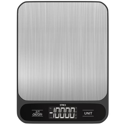 Strex Keukenweegschaal Digitaal - 1 g tot 10 kg - RVS/Zwart, Huis en Inrichting, Keuken | Keukenbenodigdheden, Verzenden