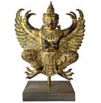 Bronzen beeld van Garuda op standaard - Thailand, Antiek en Kunst, Kunst | Niet-Westerse kunst