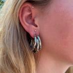 Triple oorringen zilver of gold plated - stainless steel, Sieraden, Tassen en Uiterlijk, Oorbellen, Verzenden, Nieuw, Zilver