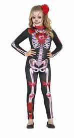Dia De Los Muertos Halloween Kostuum Meisje, Verzenden, Nieuw