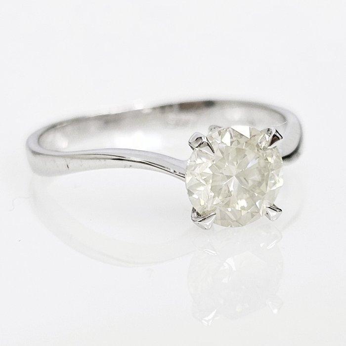Verlovingsring - 14 karaat Witgoud - 0.95ct. tw. Diamant, Sieraden, Tassen en Uiterlijk, Antieke sieraden