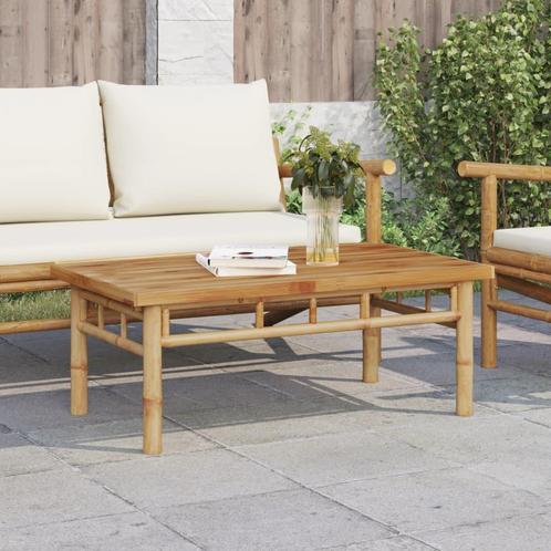vidaXL Salontafel 90x50x35 cm bamboe, Huis en Inrichting, Tafels | Salontafels, 50 tot 100 cm, Nieuw, Overige houtsoorten, Verzenden