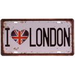 Amerikaans nummerbord - I love London NIEUW, Huis en Inrichting, Ophalen of Verzenden, Nieuw