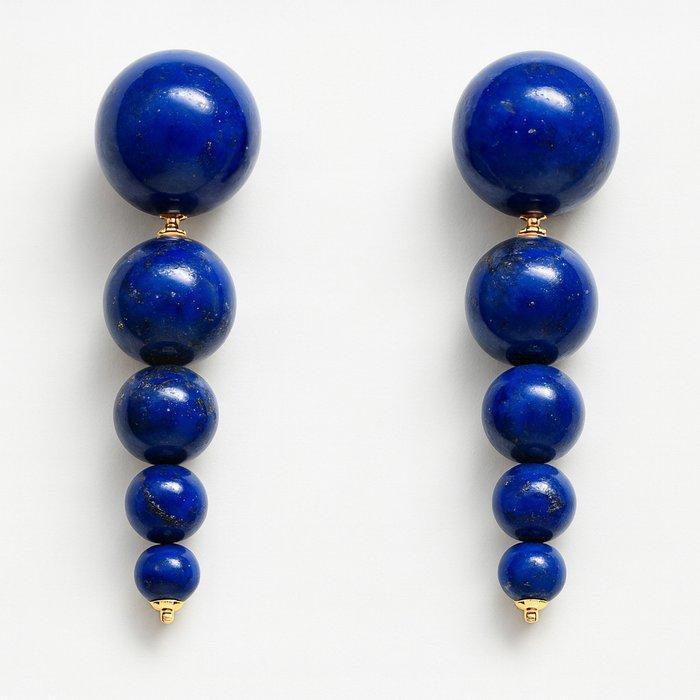 Zonder Minimumprijs - Oorbellen - 18 karaat Geel goud Lapis, Sieraden, Tassen en Uiterlijk, Oorbellen
