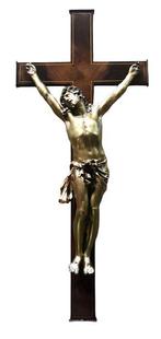 Jugendstil Crucifix - Gips, Hout - 1850-1900 - Corpus