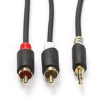 Tulp naar jack 3.5 mm kabel | Nedis | 10 meter (Stereo), Audio, Tv en Foto, Nieuw, Verzenden