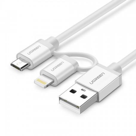 UGREEN Lightning-kabel, USB naar Micro USB en Lightning-k..., Telecommunicatie, Mobiele telefoons | Toebehoren en Onderdelen, Nieuw