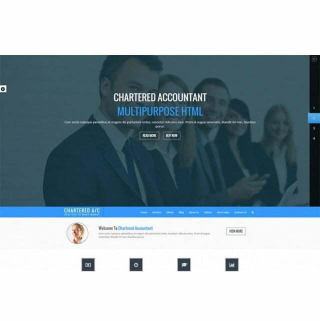 Chartered Accountant - HTML Template, Computers en Software, Educatie- en Cursussoftware