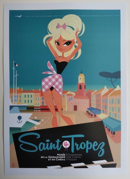 Monsieur Z - Monsieur Z - Brigitte Bardot - Saint-Tropez, Antiek en Kunst, Kunst | Tekeningen en Foto's