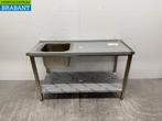 RVS Aanvoertafel tbv doorschuifvaatwasser 140 cm Horeca, Ophalen of Verzenden, Nieuw zonder verpakking