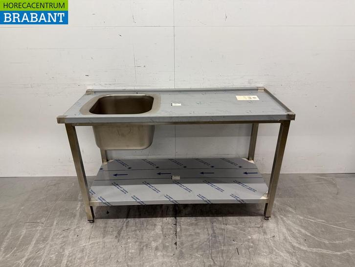 RVS Aanvoertafel tbv doorschuifvaatwasser 140 cm Horeca, Zakelijke goederen, Horeca | Keukenapparatuur, Nieuw zonder verpakking