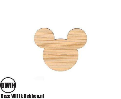 LaserWood Pin / Broche Micky Mouse, Sieraden, Tassen en Uiterlijk, Overige Accessoires, Verzenden