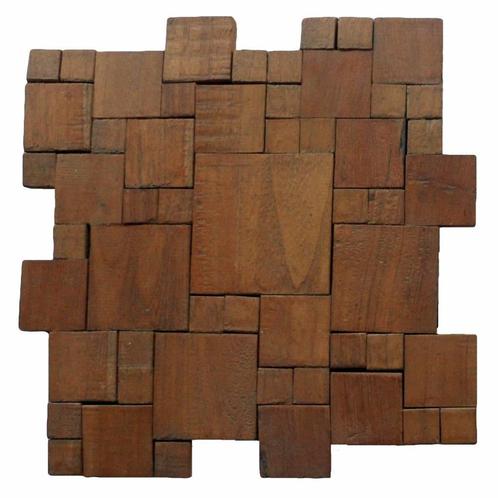 Mozaïek Hout Square Random Old Teak (P 02) 30X30 Cm (Prijs, Doe-het-zelf en Verbouw, Tegels, Ophalen of Verzenden
