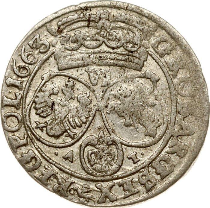 Polen, Bromberg. John II Casimir Vasa (1649–1668). Szostak, Postzegels en Munten, Munten | Europa | Niet-Euromunten