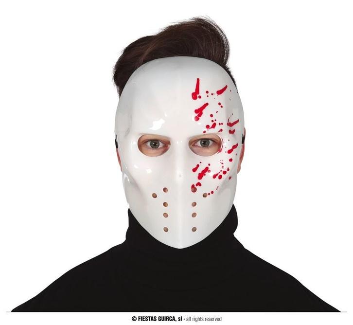 Wit Bloederig Hockey Masker, Kleding | Dames, Carnavalskleding en Feestkleding, Nieuw, Ophalen of Verzenden