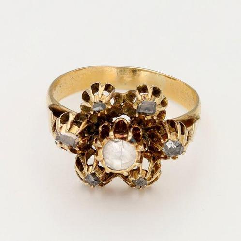 Ring - 14 karaat Geel goud - Diamant, Sieraden, Tassen en Uiterlijk, Ringen