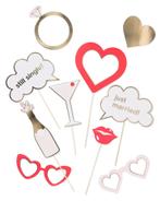 HEMA Party props bruiloft 12-delig, Verzenden, Nieuw