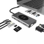 DrPhone MD7 15-in-1 USB C Hub met Draadloze Qi Lader- HDMI/V, Verzenden, Nieuw