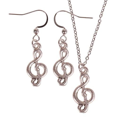 Set - Kinderketting 45cm - Oorbellen Zilverkleurig - Hangert, Sieraden, Tassen en Uiterlijk, Kettingen, Nieuw, Ophalen of Verzenden