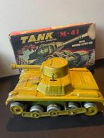 Vintage Japan Tin Toy Tank M-41 – Clockwork – With Original, Nieuw
