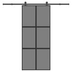 vidaXL Schuifdeur met beslag 90x205 cm gehard glas en, Doe-het-zelf en Verbouw, Deuren en Horren, Verzenden, Nieuw