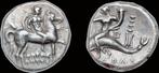 Ca 272-240bc Calabria Tarentum Ar nomos Herakletos magist..., Verzenden