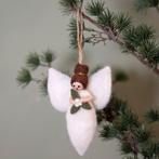 Hangers Vilt - Engeltje Wit met Mistletoe - 13cm - Set 5 stu, Diversen, Ophalen of Verzenden, Nieuw