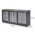 Werkbank set met MDF werkblad met RVS plaat omkleed,, Doe-het-zelf en Verbouw, Werkbanken, Ophalen of Verzenden, Nieuw