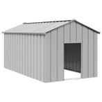 vidaXL Hondenhok met dak 114x202x101 cm gegalvaniseerd staal, Verzenden, Nieuw