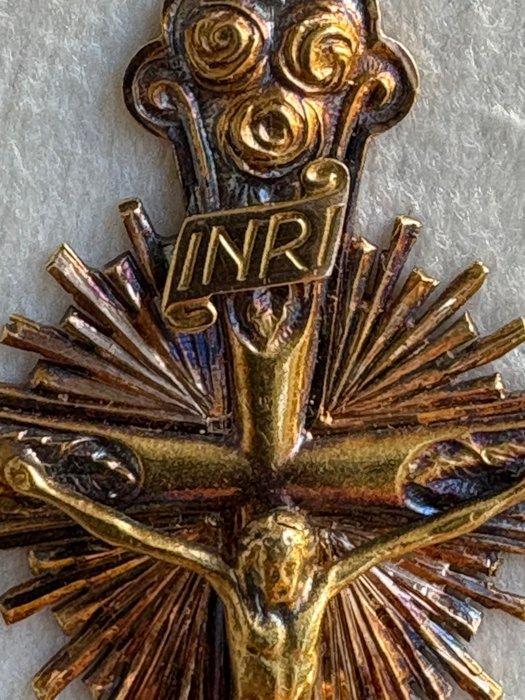 Kruishanger - 18 karaat Roségoud - Rozen goud 18 k, Sieraden, Tassen en Uiterlijk, Antieke sieraden