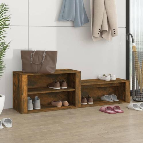 vidaXL Schoenenkast 150x35x45 cm bewerkt hout gerookt, Huis en Inrichting, Kasten | Schoenenrekken, Nieuw, Verzenden