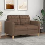 vidaXL Tweezitsbank 120 cm stof bruin, Verzenden, Minder dan 150 cm, Stof, Nieuw