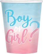 Amscan - Gender Reveal - Bekers 250ml - 8 stuks, Hobby en Vrije tijd, Ophalen of Verzenden, Nieuw
