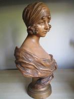 Henri CARLI - Buste, Dromerig meisje - 50 cm - Terracotta -, Antiek en Kunst