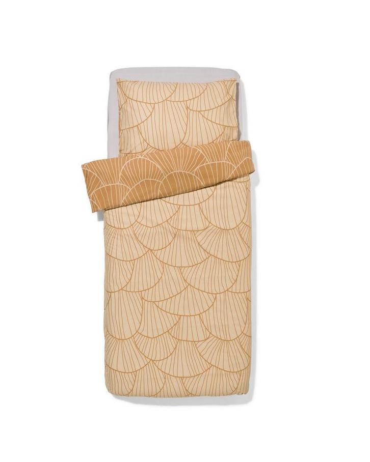 HEMA Dekbedovertrek 140x200/220cm zacht katoen schelpen zand, Huis en Inrichting, Slaapkamer | Beddengoed, Nieuw, Verzenden