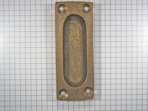 Schuifdeurgreep groot massief messing antiek, Doe-het-zelf en Verbouw, Hang- en Sluitwerk, Nieuw, Ophalen of Verzenden