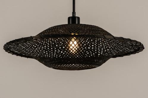 Rietveld Hanglampen - Zwart - Metaal, Rotan, Huis en Inrichting, Lampen | Hanglampen, Verzenden