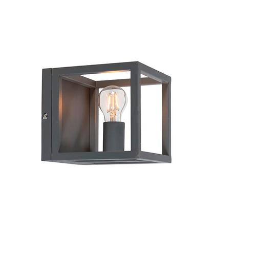 Industrile wandlamp donkergrijs - Cage, Huis en Inrichting, Lampen | Wandlampen, Nieuw, Overige materialen