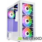 Kolink OBSERVATORY HF GLASS WHITE ARGB Midi Tower, Computers en Software, Computerbehuizingen, Verzenden, Nieuw