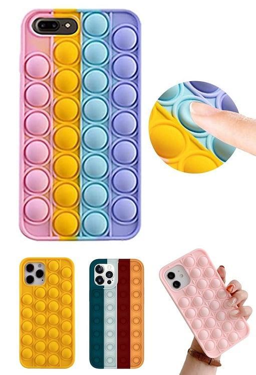 iPhone 7 Plus / 8 Plus Pop It Fidget Toy Hoesje Soft TPU, Telecommunicatie, Mobiele telefoons | Hoesjes en Frontjes | Apple iPhone