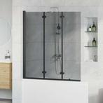 vidaXL Douche Omhulsel Zwart 130 x 138 cm ESG-glas en, Verzenden, Nieuw