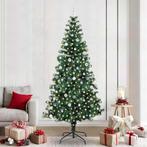 vidaXL Kunstmatig Voorverlicht Kerstboom Groen 240 cm PVC en, Diversen, Kerst, Verzenden, Nieuw
