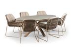 Tierra Outdoor Rivera tuinset champagne met Oblong tafel 200, Ophalen of Verzenden, Nieuw