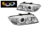 3D LED Angel Eyes koplampen Chrome geschikt voor BMW E90/E91, Verzenden, Nieuw, BMW