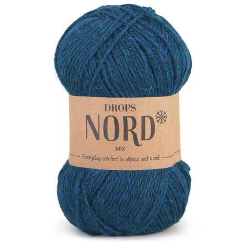 DROPS Nord Mix - 09 diepzee - Wol Garen, Hobby en Vrije tijd, Breien en Haken, Ophalen of Verzenden