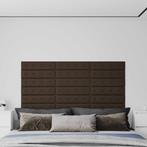 vidaXL Wandpanelen 12 st 1,08 m² 60x15 cm kunstleer bruin, Verzenden, Nieuw
