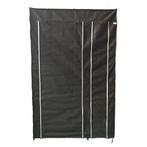 Opvouwbare Kledingkast | Campingkast | 108x44x166cm | Zwart, 100 tot 150 cm, Verzenden, Nieuw, 150 tot 200 cm
