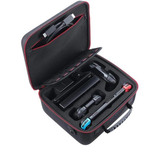 Luxe Travel Case voor Nintendo Switch - Zwart, Spelcomputers en Games, Spelcomputers | Nintendo Switch, Zo goed als nieuw, Verzenden