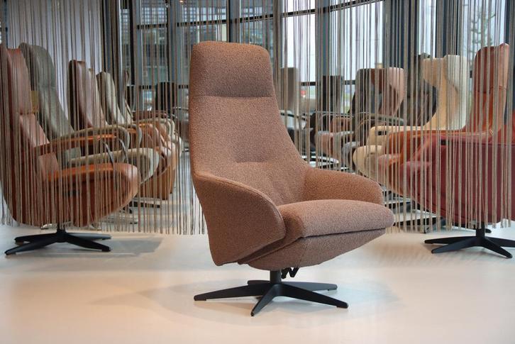 Design relaxfauteuil stof Gealux Arc 2010 met 2 motoren+accu, Huis en Inrichting, Fauteuils, Nieuw, Stof, Ophalen of Verzenden