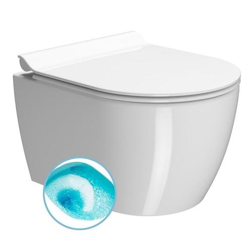Wand Toilet Swirlflush Sapho Pura 35x46 cm ExtraGlaze Wit, Doe-het-zelf en Verbouw, Sanitair, Overige typen, Nieuw, Ophalen of Verzenden